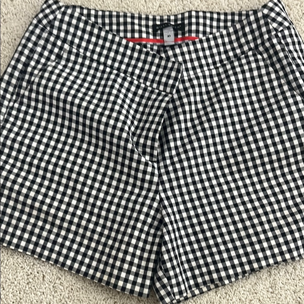 Willi Smith Black and White Bermuda Shorts